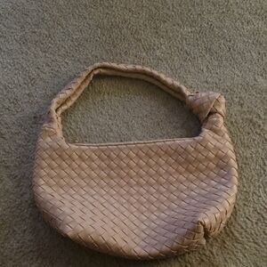A new day Woven Shoulder Hobo Bag in Light Taupe
